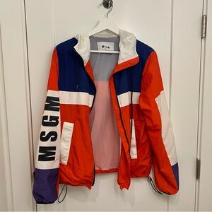 MSGM White Mesh Detail Jacket